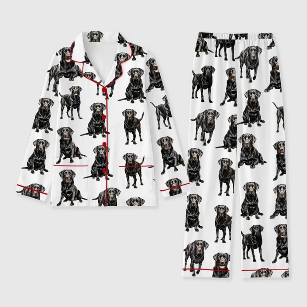 Women’s new black lab pajama set